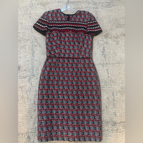 Oscar de la Renta Red and Black women’s Midi Dress - Picture 1 of 5